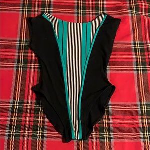 Striped leotard